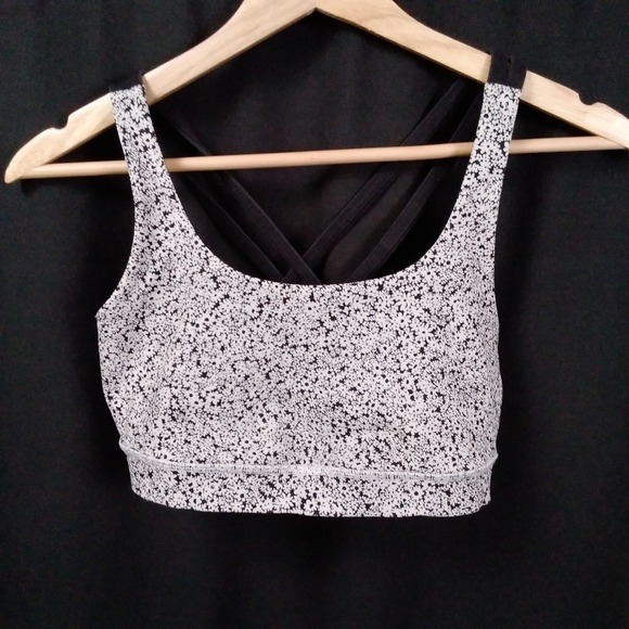 lululemon athletica Other - Lululemon Energy Bra Ditsy Daisy‎ Print Medium Support Black White Size 6